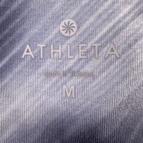 Athleta Legging Sz M Yoga Capri Pants‎ Cross Training Silver Running Black - Picture 9 of 10